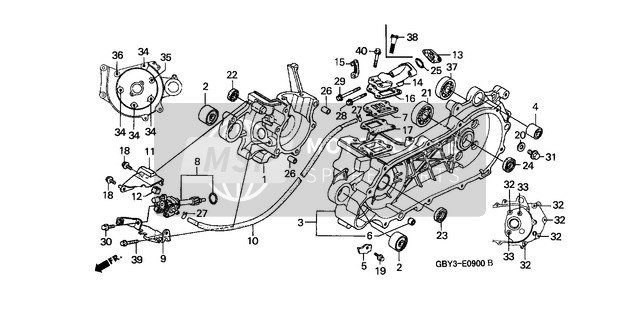 Honda SH50 2001 Carter /La pompe à huile pour un 2001 Honda SH50